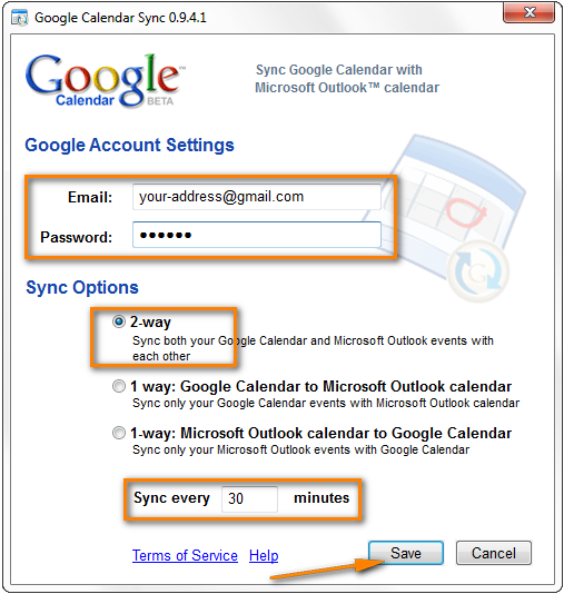 Syncing Outlook and Google calendars using Google Calendar Sync