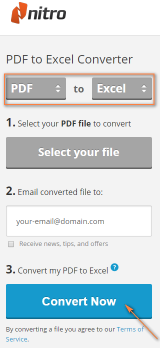 Convert PDF to Excel manually or using online converters